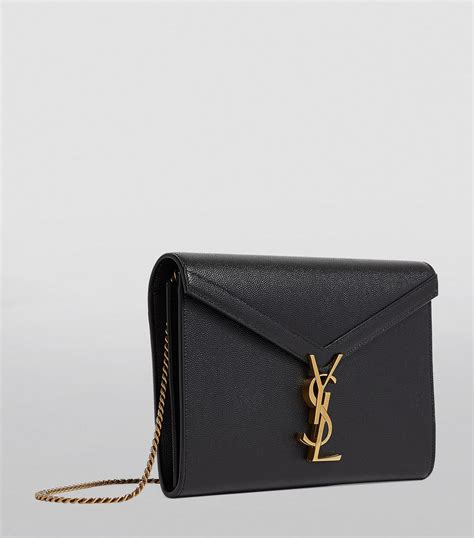 Saint Laurent Cassandra YSL Wallet on Chain in Smooth Leather